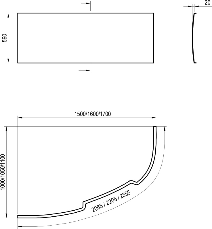 Передняя панель Asymmetric 150 L/P