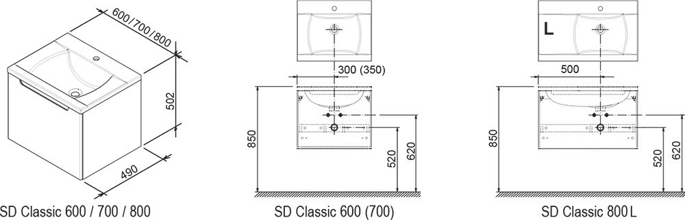 Тумба SD Classic 800