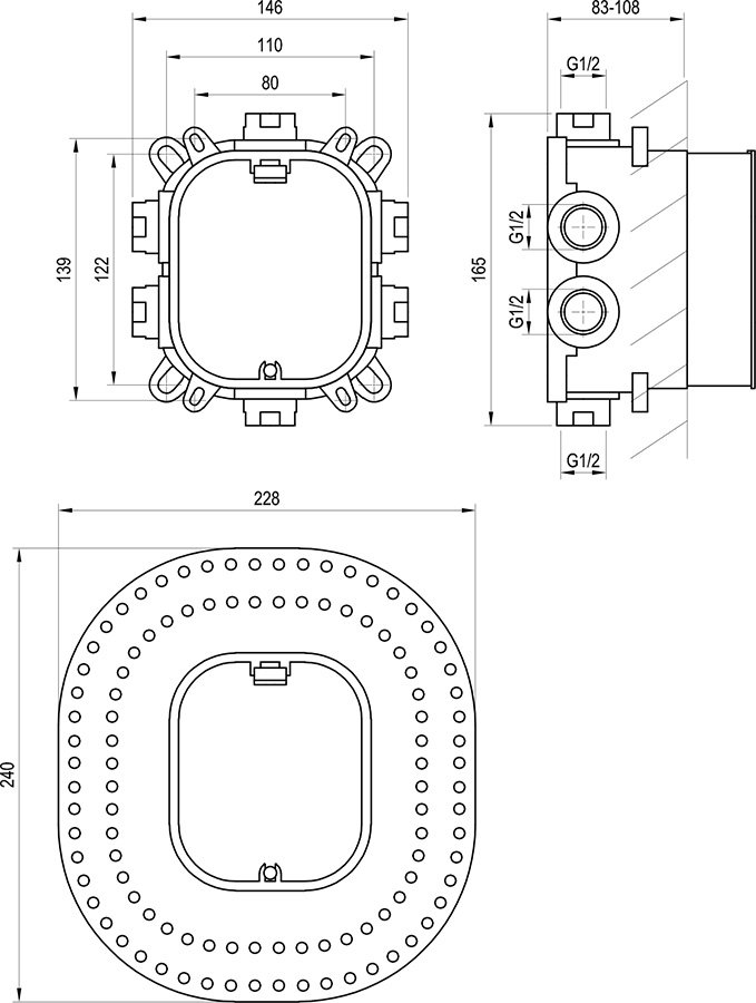 R-box Vari механизм скрытого монтажа