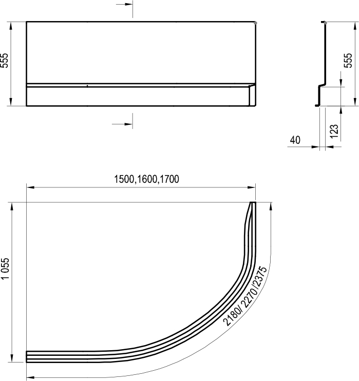 Передняя панель A Rosa II 160 L/P