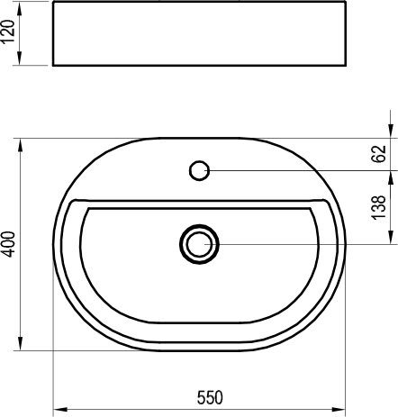 Керамический умывальник Ceramic Slim Shelf O