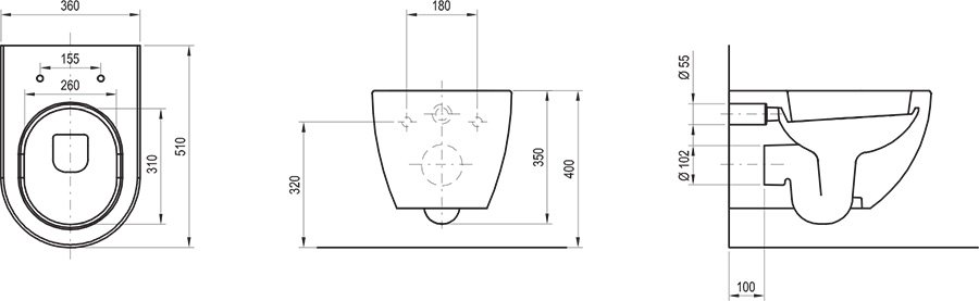 Унитаз подвесной Uni Chrome Rim